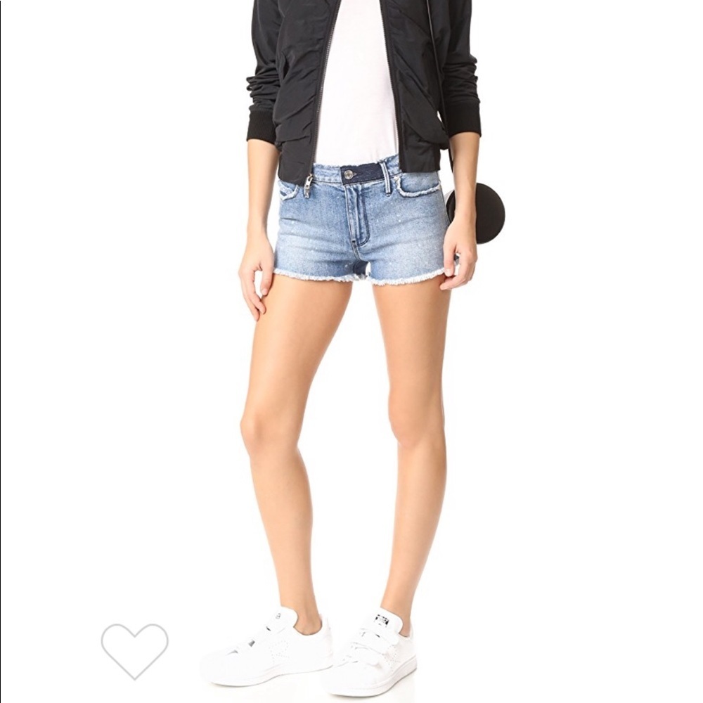 NEW • RtA • Olivia High Waist Jean Shorts 24 Blue
